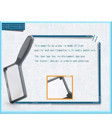 Rectangular Hand-held Magnifying Glass HD Lens 2.5X-5X Double-Layer Acrylic Lens Comfortable and Lightweight Magnifying Glass Made in China - Buy Online on GoSupps.com