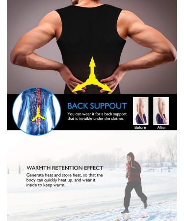 Yokald Men's Sauna Sweat Vest | Neoprene Compression Waist Trainer Top | XL Black Fitness Shapewear for Workout - Buy Online on GoSupps.com