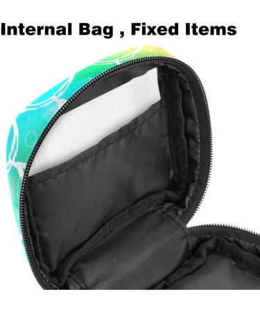 Muoooum Orange Stripes Women's Menstrual Pad & Cup Storage Bag | Portable Zipper Pocket for Teen Girls & Women - Color 5 4.7x6.6 - Buy Online on GoSupps.com