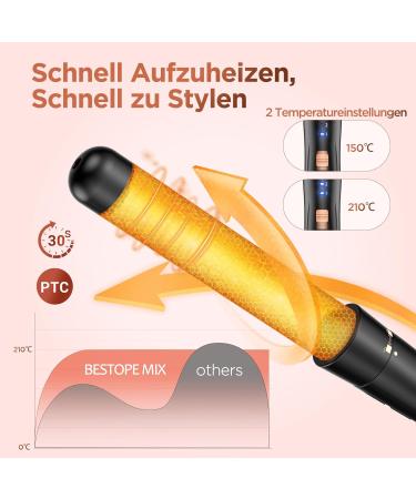 Buy Bestope 5 in 1 Mix Curling Iron Set - Adjustable Temperature 5 Barrels for Large Curls PTC Quick Heat - Perfect for International Shipping - Buy Online on GoSupps.com