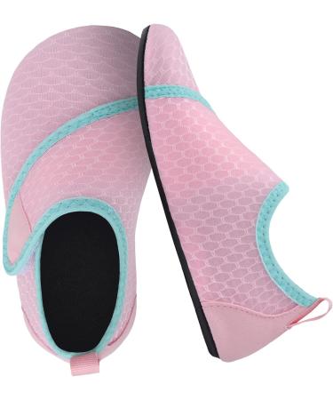 JIASUQI Kids Water Shoes | Quick Dry Aqua Socks for Beach & Pool | Pink | Size 4/5 UK Child - Buy Online on GoSupps.com