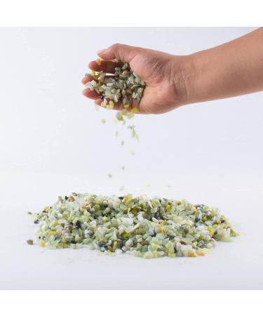 3lb Jade Bean Sand Stone Natural Top Dressing for Succulents & Cactus Bonsai Projects - Decorative Gravel for Terrarium & Fairy Garden - 5mm-8mm Light Green - Buy Online on GoSupps.com