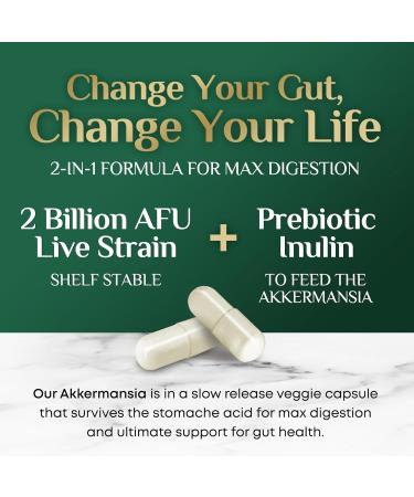 Akkermansia Probiotic 2 Billion AFU - Advanced Probiotics for Women & Men - Best Akkermansia Muciniphila Supplement with Prebiotics - Digestive Health & GLP-1 Support - Bottled in USA - 120 Capsules 120 Count (Pack of 1) - Buy Online on GoSupps.com