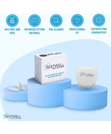 Restwell Dental Nightguard - Bruxing TMJ Relief, Anti Grinding Teeth Protector (2 Pack) - Buy Online on GoSupps.com