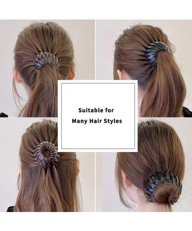 Bun Maker Clip TOBATOBA - 3 Pcs Bird Nest Hair Clips | Ponytail Holder & Hair Accessories for Women and Girls - Buy Online on GoSupps.com