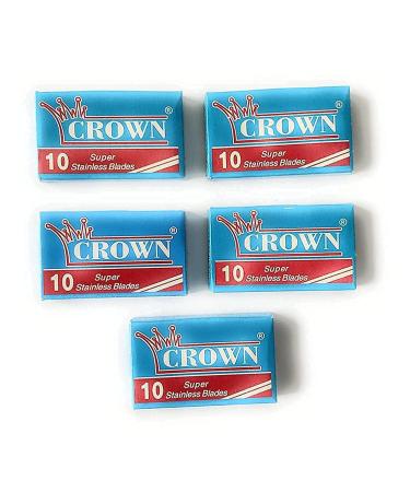 50 Crown Super Stainless Double Edge Safety Razor Blades - Premium Quality for a Close Shave | International Shipping - Buy Online on GoSupps.com