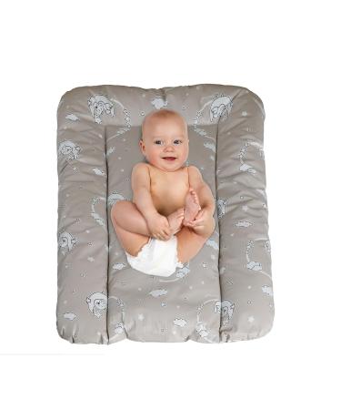 Babynness Waterproof Wipeable Changing Mat - High Quality Easy to Clean | Moon-Star Beige 50x70 cm - Expand Your Diaper Changing Area - Buy Online on GoSupps.com