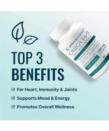 Approved Science Omega 3-6-9-2400mg Daily Blend of Fish, Flaxseed, and Borage Oils with Vitamin E - Wellness Support - Non-GMO, Mercury-Free - 120 Softgels - 2 Month Supply 120 Count (Pack of 1) - Buy Online on GoSupps.com
