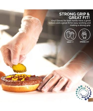  500 pcs Vinyl Gloves Powder Fee Pack of 5 100 x5 500 Pcs Latex Free Nitrile Free M (Pack of 500) - Buy Online on GoSupps.com