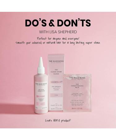 Clear Shine Gloss Semi-Permanent Hair Treatment - 150ml | THE HAIR BOSS BY LISA SHEPHERD - Buy Online on GoSupps.com
