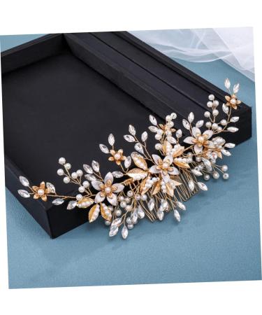 Mikinona Headgear Wedding Headpiece for Bride Bridal Headpieces Pearl Hair Comb Bride Headdress Wedding Hair Comb Bridal Flower Hair Comb Wedding Headdress Wedding Bridal Hair Comb - Buy Online on GoSupps.com