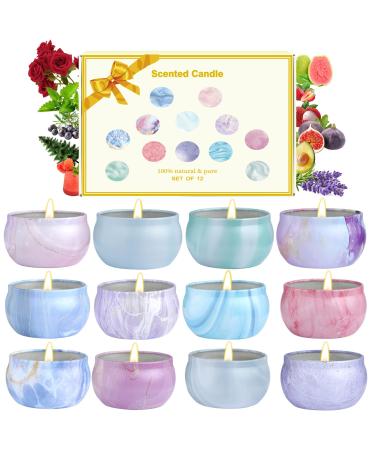 Scented Candles Gifts for Women 12 Pack Candles for Home Scented Soy Scented Candles for Home Aromatherapy Candle Gifts Set for Christmas Day Birthday Mothers Day Valentine's Day