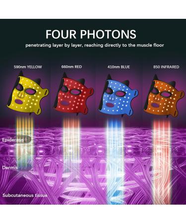  OSMARI Home Facial Mask Device Beauty Device LED Silica Gel Mask Anti-Aging | Reduces Wrinkles | Anti-inflammatory | Skin Brightening Care - Buy Online on GoSupps.com