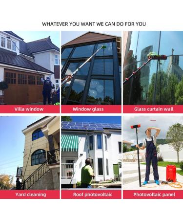 12Ft-36Ft Photovoltaic Panel Cleaning Brush Window Cleaning Pole Water Fed Brush Extension Pole Roof Glass Cleaning Brush Commercial Cleaning Tools/20Ft 35cm Brush Head 6M/21FT - Buy Online on GoSupps.com