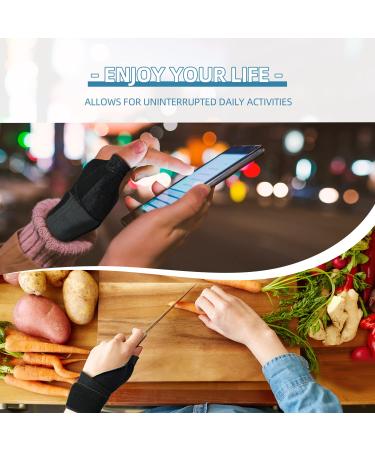 Compression Reversible Thumb & Wrist Stabilizer Splint - Pain Relief for Thumb Trigger Finger & Carpal Tunnel - Lightweight & Breathable - One Size Left - Buy Online on GoSupps.com