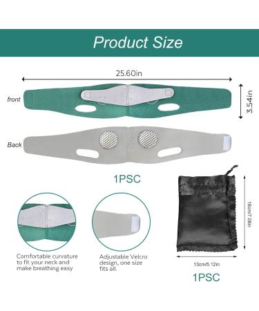 Reusable Double Chin Strap Tightening Tape - V Line Face Slimmer Shaper for Women and Men Comes with A Storage Bag(Green) - Buy Online on GoSupps.com