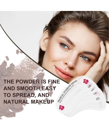 Eyebrow Stamping Kit Double Heads 2 Brushes 12 Stencils Clipper Eyebrow Makeup Powder Kit 3.6g Medium Brown Light Brown - Buy Online on GoSupps.com