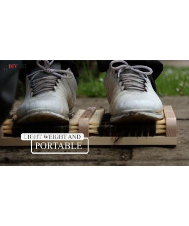 DIVCHI Wooden Outdoor Doormat Boot Scraper - Outside Shoe Scrubber Brush - Cleans Deep Removes All Outdoor Dirt Snow Mud and Sand. Construction Hiking Cleaner - Buy Online on GoSupps.com