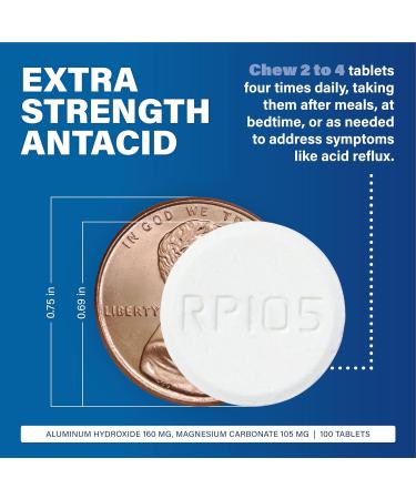 Major Acid Gone Extra Strength Antacid Chewable Tablets - Anti-Acid Relief - Acid Reflux Medicine for Adults - Upset Stomach Acid Indigestion and Heartburn Relief - Long-Lasting - 100-Count (2 Pack) - Buy Online on GoSupps.com