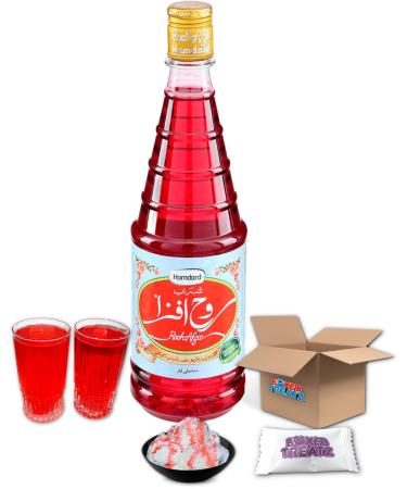 Rooh Afza Drink Rose Syrup | For Drinks Or Desert Recipes | 1 X 800ML Bottle Boxed Treatz