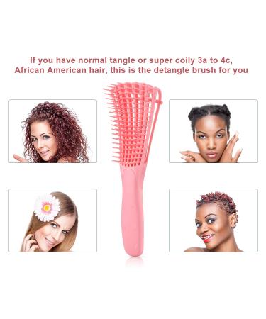 2 Pack Detangling Brush for Curly Hair - EZ Detangler Brush for Afro Textured 3a to 4c Hair - Ideal for Wet/Dry/Long Thick Curly Hair - Exfoliating for Beautiful and Shiny Curls - Green Pink - Buy Online on GoSupps.com