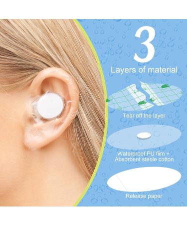 Waterproof Silicone Ear Protector Cover Shower Ear Cover 60Pcs, Reusable & Washable, Sky Blue One Size - Buy Online on GoSupps.com