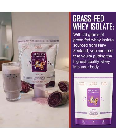 Taro Ube Boba Tea Protein Powder | 26g Whey Protein Isolate | No Added Sugars | High Protein Bubble Tea Mix - Buy Online on GoSupps.com