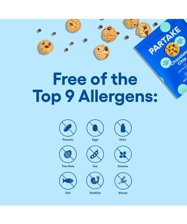 Partake Foods Crunchy Chocolate Chip Mini Cookie Snack Packs - Vegan & Gluten-Free Allergy Friendly Cookies - Buy Online on GoSupps.com