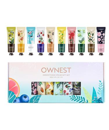 Ownest 10 Pack Hand Cream Kit - Hydrating Plant Fragrance Lotion for Dry Skin - Perfect Gift for Birthdays & Christmas - Travel Size 1 Fl Oz - Buy Online on GoSupps.com