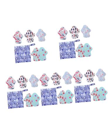 Healeved 5 sets Washable aunt towel edition incontinence napkin ladies from fabric incontinence inserts menstrual stampons woman paper napkin bamboo coal with wings