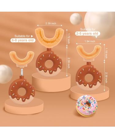 U-Shaped Children's Toothbrush - Soft 360 Cleaning Silicone Donut for Toddlers 2-8 Years - Grundic Yellow - Buy Online on GoSupps.com