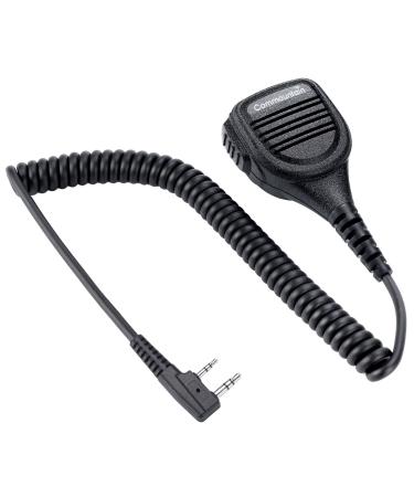 commountain Heavy Speaker Mic Compatible with Baofeng Radios BF-F8HP BF-F9 UV-82 UV-82HP UV-82C UV-5R UV-5R5 UV-5RA UV-5RE UV-5X3 and Kenwood BTECH Retevis TYT Radios, Shoulder Microphone
