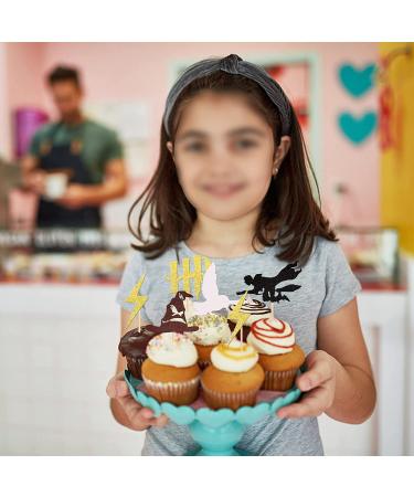30 PCS Magical Wizard Cupcake Toppers | Harry P Inspired Cupcake Picks | HP Theme Baby Shower & Birthday Party Decorations - Buy Online on GoSupps.com