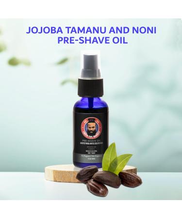 Premium Pre-Shave Oil for Sensitive Skin - Moisturizing Jojoba Noni & Tamanu - Unscented Smooth Shaving Experience - Buy Online on GoSupps.com