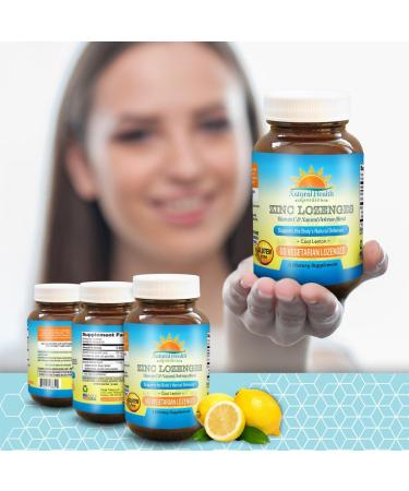 Zinc Lozenge with Vitamin C - 60 Chewable Tablets for Immune Support | Natural Health Goodies - Buy Online on GoSupps.com