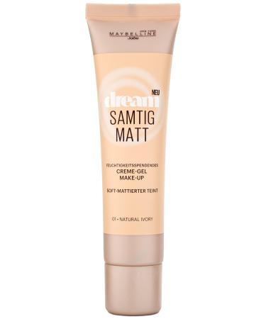 Maybelline New York Dream velvety Matt Creme-Gel Make-up Natural Ivory 01 / Schminke in a light skin color tone for a long-lasting cover and a fresh look 1 x 30 ml - Buy Online on GoSupps.com