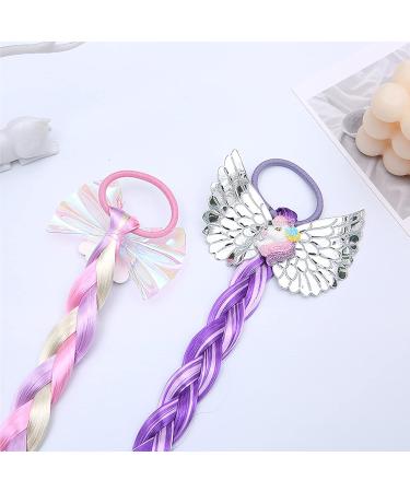 Colorful Hair Strands for Kids - 4-Piece Clip-In Extensions for Braiding | Synthetic Hair Accessories for Parties & Fun Hairstyles - Buy Online on GoSupps.com