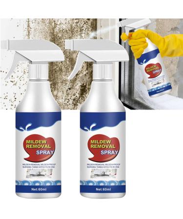 Mildew Cleaner Foam Mould Spray 2pcs 60ml Jue Fish Mildew Removal Spray Mould Cleaner Remover Spray Mould Remover Foam Spray Suitable For Tiles Kitchens Bathrooms