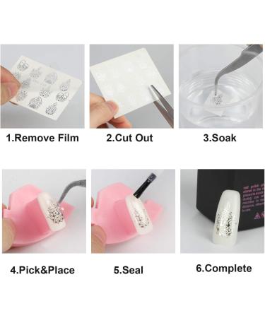 MWOOT 16 Sheets Gold Silver Mixed Nail Art Stickers Christmas Snowflake Deer Head Flowers Christmas Tree Nail Water Transfer Sticker Decals Set for DIY Nail Tips Decoration - Buy Online on GoSupps.com