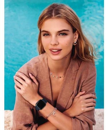 5 Pack Shiny Nylon Bands for Fitbit Versa - Adjustable Elastic Replacement Wristbands - Buy Online on GoSupps.com