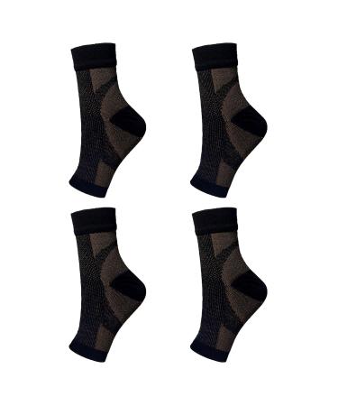4 Pack Arch Support Plantar Socks for Men and Women Compression Socks for Feet Heel Relief Orthotics Compression Socks