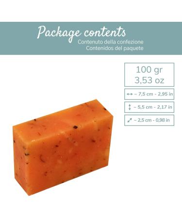 Marigold Petal Soap - Handmade Natural Cold Processed Soap - Ideal Emollient Soap for Dry Sensitive and Delicate Skin - 100 gr - Buy Online on GoSupps.com