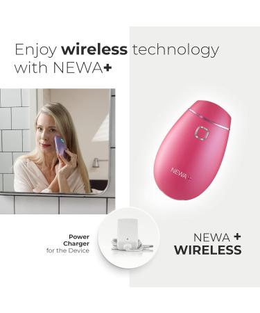 NEWA RF Wrinkle Reduction Device - Wireless Skincare Tool for Facial Tightening & Collagen Boost - Includes 6 Months Gel Supply - Advanced Pink - Buy Online on GoSupps.com