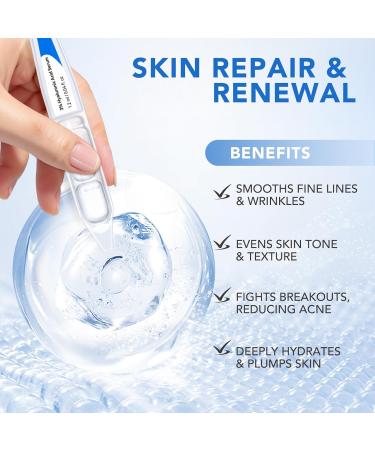Hyaluronic Acid Serum for Face 3% Hyaluronic Acid Serum Ultra-Hydrating Vials 30 pcs Hydration & Moisture Facial Serum for Fine Lines & Wrinkles Single-Use - Buy Online on GoSupps.com