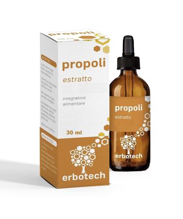 ERBOTECH Propolis propolis with dropper 30 ml mother tincture 100 pure extract natural remedy for sore throat and cough contributes to the wellbeing of the upper respiratory tract