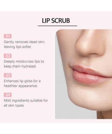 Lip Scrub For Exfoliating Lip Care Moisturize & Nourish Dry Cracked Lips with Hyaluronic Acid Moisturizing Lip Scrub with Fruit Extract and Shea Butter 0.71 oz - Buy Online on GoSupps.com