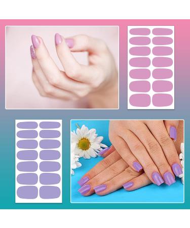 SILPECWEE 224 Pieces Solid Color Nail Polish Strips - Self Adhesive Nail Art Stickers with Nail File (Light Colour) - Buy Online on GoSupps.com