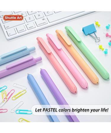 Shuttle Art Retractable Gel Pens - 8 Pastel Colors, 0.5mm Fine Point - Ideal for Writing, Drawing, Journaling - Quick Drying, Cute Design - Pack of 8 - Buy Online on GoSupps.com