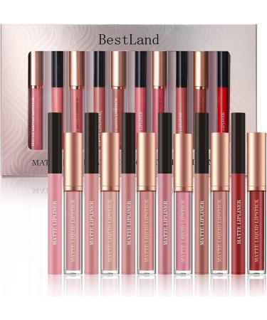 12-Piece Nude Liquid Lipstick and Lipliner Set - Long Lasting, Waterproof, Non-Fading Formula - Perfect Makeup Gift for Women (Set C) - Buy Online on GoSupps.com