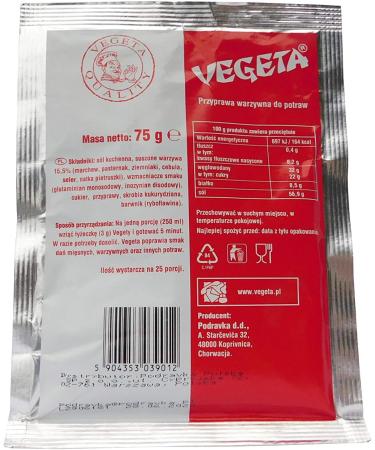 Podravka Vegeta 75g Universal Seasoning Mix for Cooking - Buy Online on GoSupps.com
